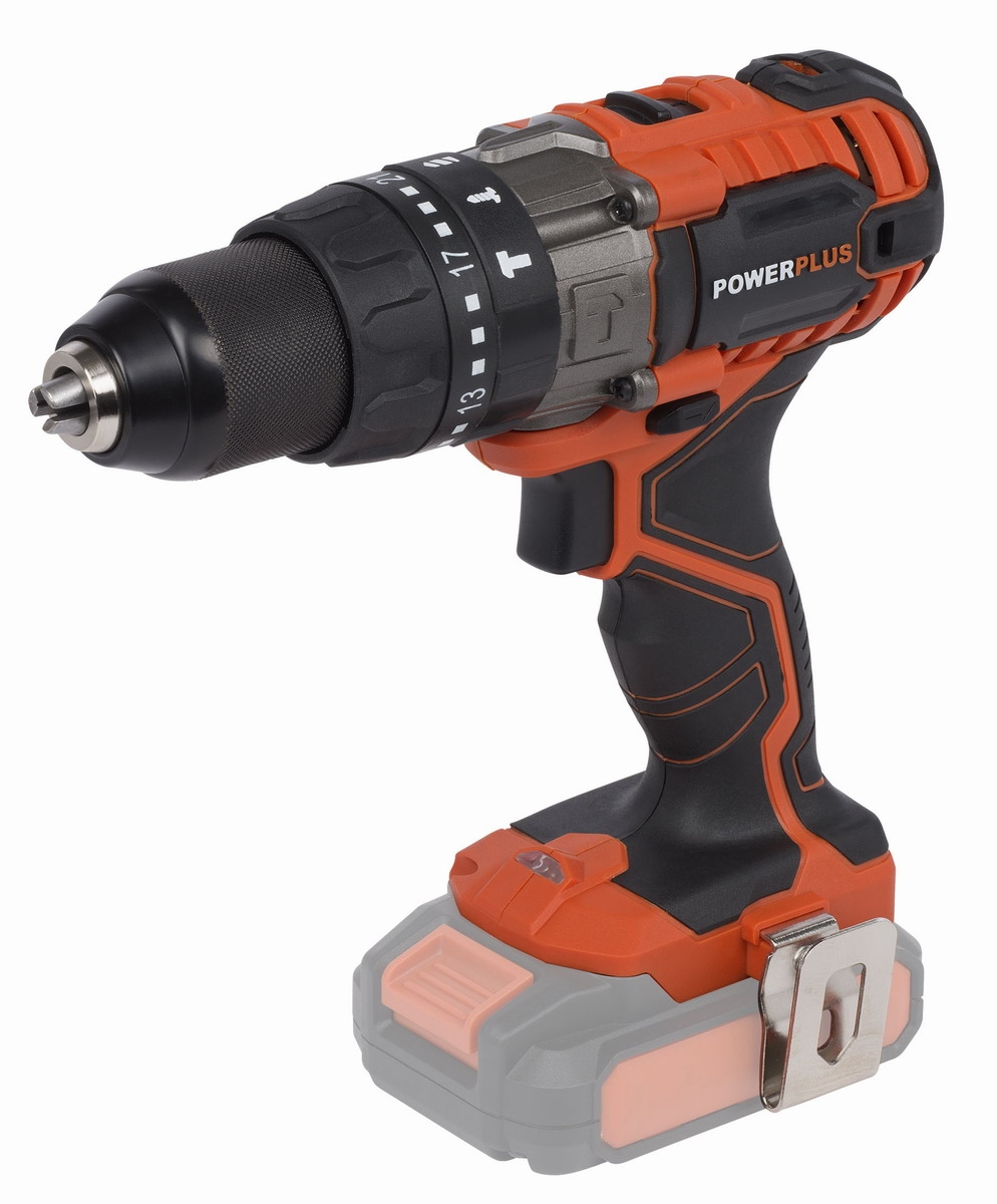 POWDP1520 Aku šroubovák / vrtačka s příklepem  20V LI-ION (bez baterie) POWERPLUS