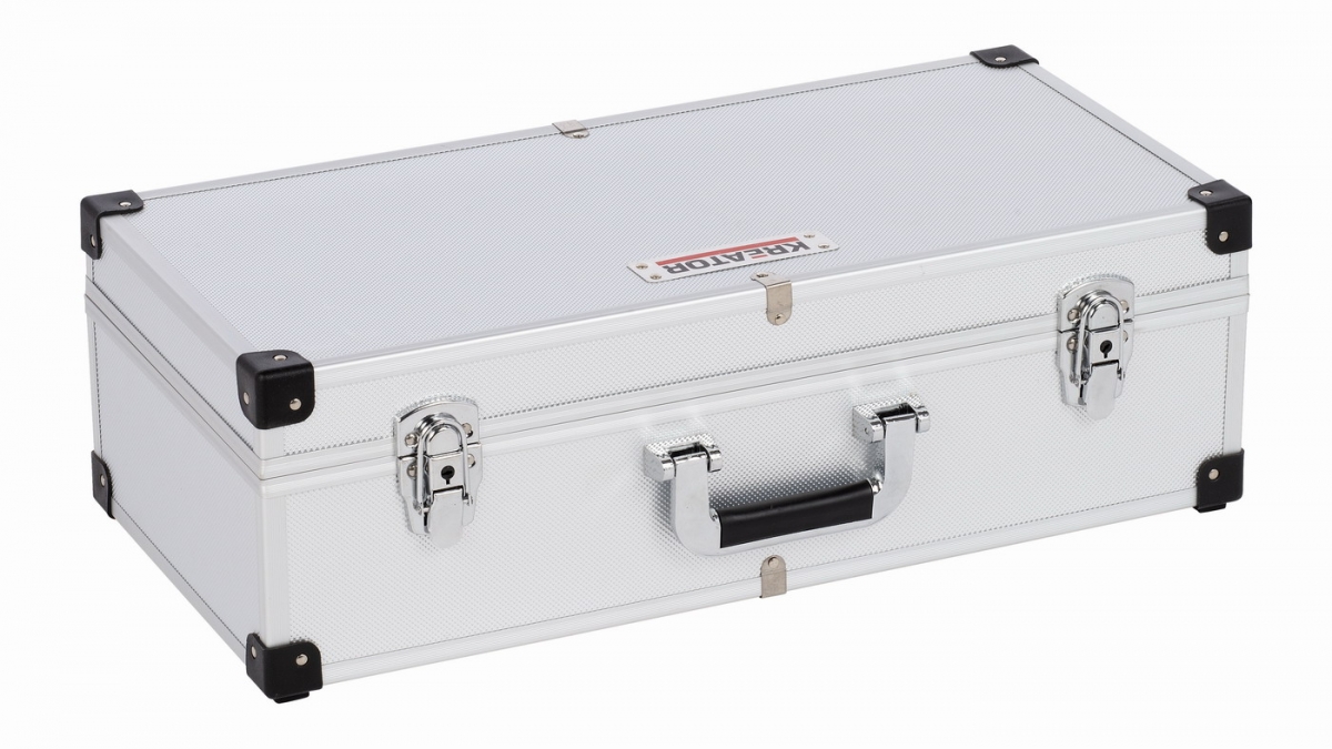 KRT640280S Hliníkový kufr na 80CD stříbrný KREATOR