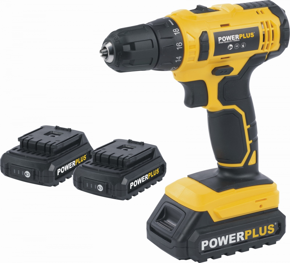 POWX00500 Aku šroubovák / vrtačka 20V LI-ION 2BAT  plus  1BAT zdarma POWERPLUS záruka 3 roky