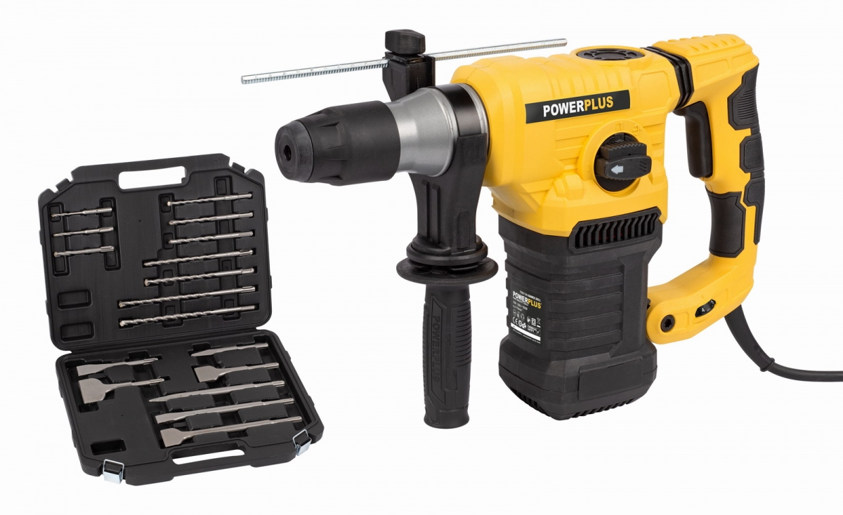 POWX1196 Kombinované kladivo 1600W SDS-Plus 17ks příslušenství POWERPLUS záruka 3 roky