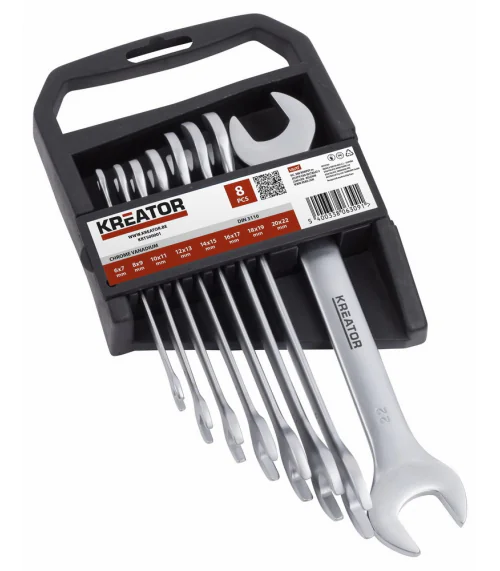 KRT500001 Sada oboustranných otevřených klíčů 6-22mm - 8ks