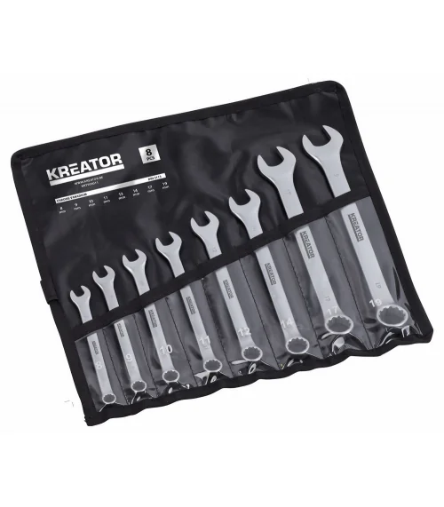 KRT500011 Sada klíčů očko/otevřený 8-19mm 8ks v kapse