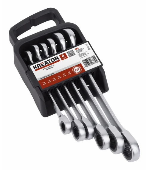 KRT500013 Sada klíčů otevřený/očko-ráčnový 6ks