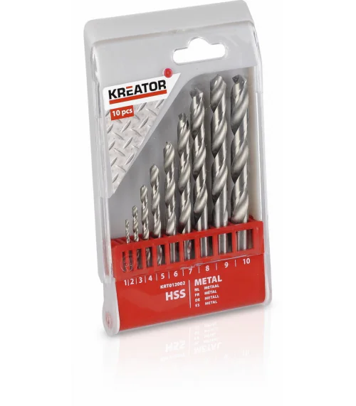 KRT012002 10 ks HSS vrtákov do kovu 1-10mm
