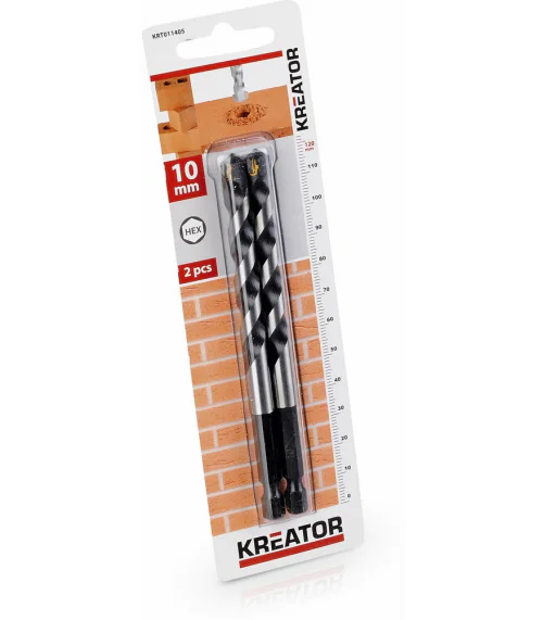 KRT011405 2 ks HEX Vrtáků do kamene a zdiva 10 x 120 mm