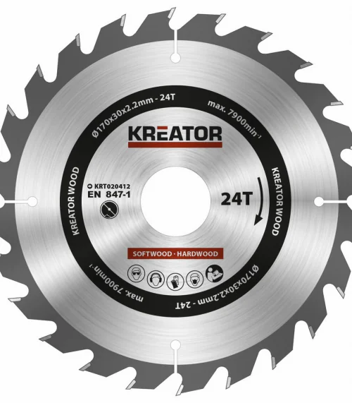 KRT020412 Pilový kotouč na dřevo 170mm, 24T