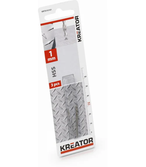 KRT010101 3ks HSS vrták do kovu 1x34 mm