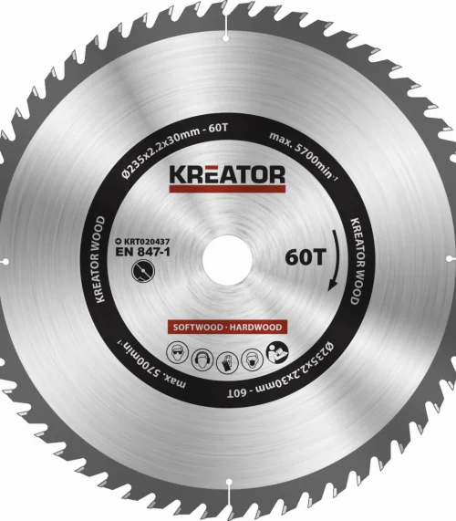 KRT020437 Pílový kotúč na drevo 235mm 60T