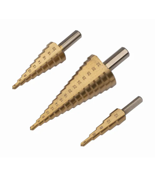 KRT061700 Vrtáky stupňovité TIN 3ks