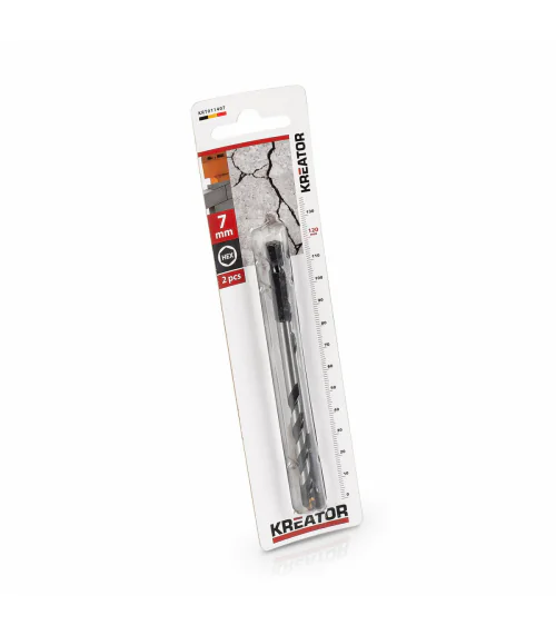 KRT011407 2 ks HEX Vrtákov do kameňa a muriva 7.0 x 120 mm