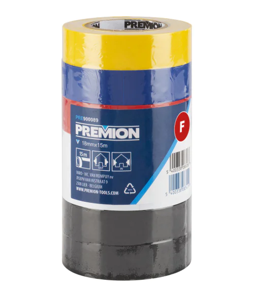 PRE900089 Izolační páska PVC 7ks různé barvy 18mm x 15m