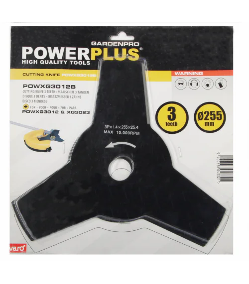 POWXG3012B Žací nůž pro křovinořezy 255mm 3T