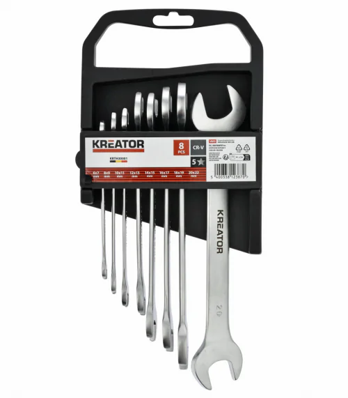 KRTH30001 Sada oboustranných otevřených klíčů 6-22mm - 8ks