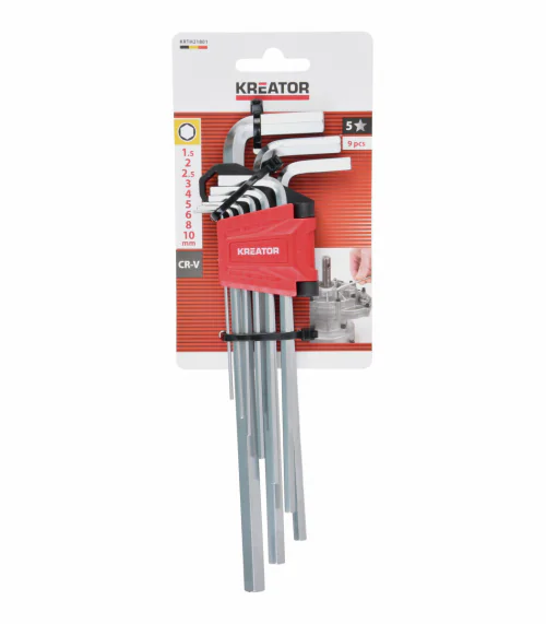 KRTH21801 Imbusové kľúče HEX dlhé 9ks 1,5-10