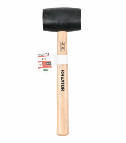 KRTH90601 Gumová palice černá 450g - Dřevěná násada