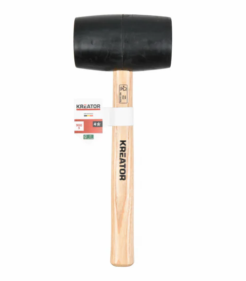 KRTH90603 Gumová palice černá 900g - Dřevěná násada