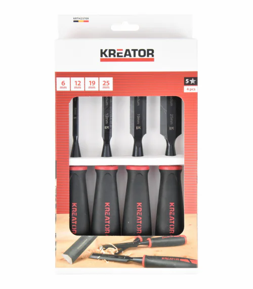 KRTH23709 Dláta na drevo súprava 6, 12, 19, 25mm 4ks TPR