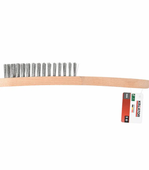 KRTH50004 Ruční drátěný nerezový kartáč, dřevěná rukojeť