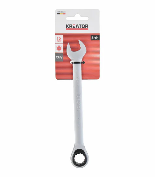 KRTH30508 Obojstranný kľúč očko-ráčna/otevřený 15 mm